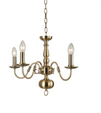 CHANDELIER FITTING 3LT E14 ANTIQUE BRASS KAV9001/3P