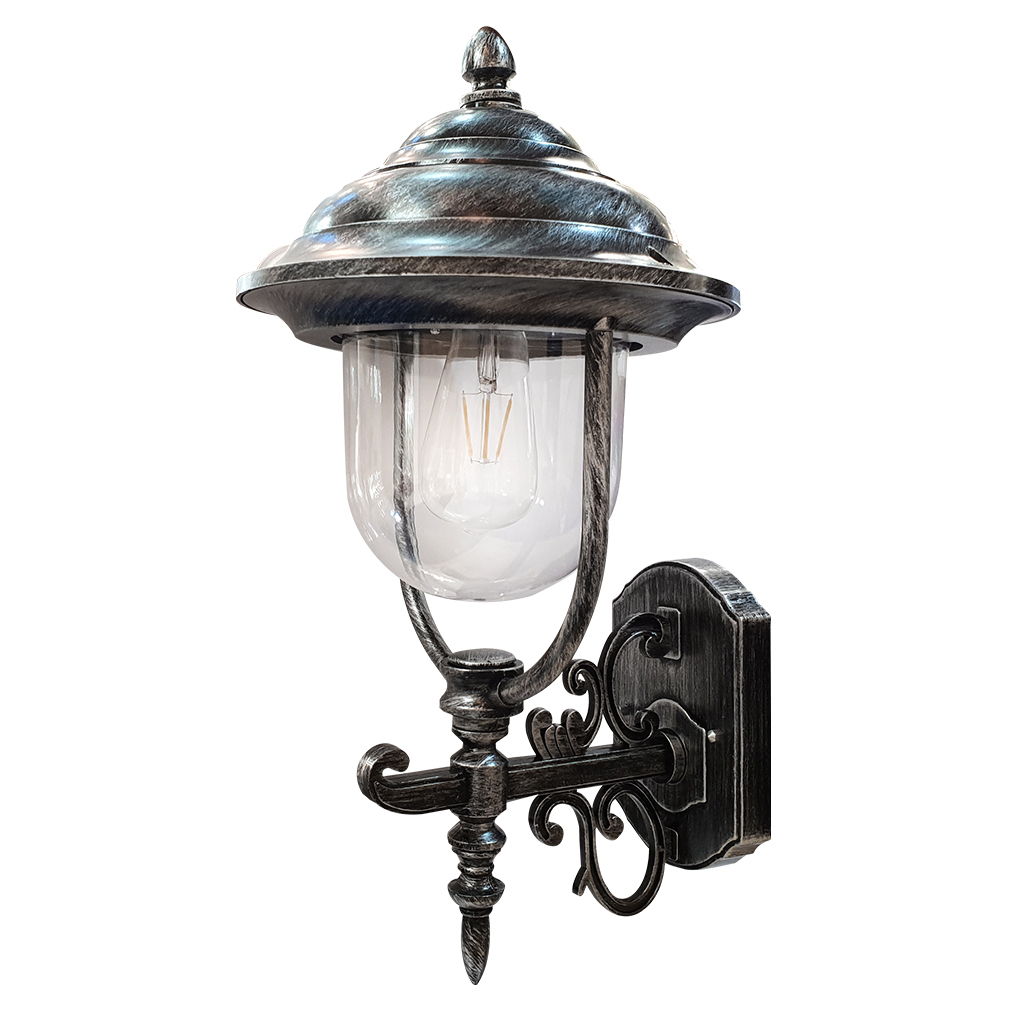 silver wall lantern