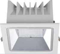 Downlight LED 30W with white housing and silver reflector