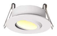 TILT ROUND DOWNLIGHT + CAST ALUMINUM WHITE-DL120/25