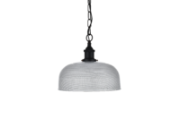 PENDANT FITTING E27 265X128MM GLS SAND BLACK - EBD7144