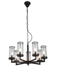 CHANDELIER FITTING 7X40W E14 650X320/1320MM M/BLACK CLR - KAV9037/7